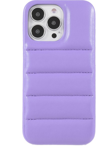 iPhone 13 Pro Max İçin Için Puffer Case - Mor (Yurt Dışından)