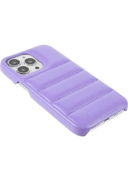 iPhone 13 Pro Max İçin Için Puffer Case - Mor (Yurt Dışından)