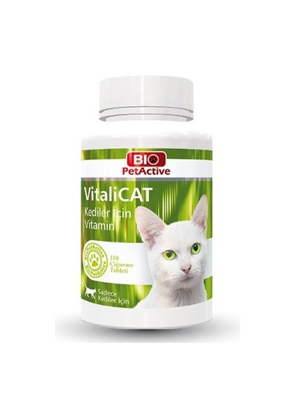 Pet Active Vitalicat Kediler Için Multivitamin Tableti 150 Adet 75 gr