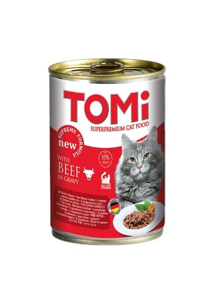 Tomi Sığır Etli Kedi Konservesi 400 gr