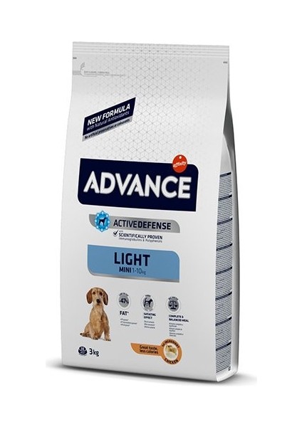 Advance Light Mini Tavuklu Küçük Irk Diyet Köpek Maması 3 kg