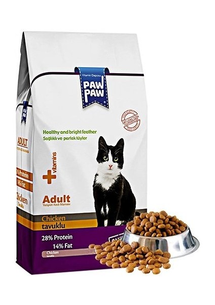 Paw Paw Tavuklu Yetişkin Kedi Maması 15 kg