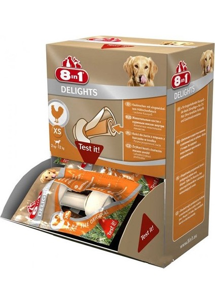 8 In 1 Delights Tavuklu Köpek Ödül Kemiği Xs 1 Adet fiyatları