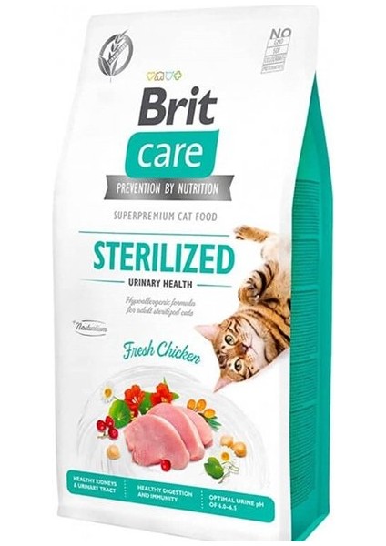 Brit Care Hipoalerjenik Sterilized Urinary Tahılsız Tavuklu Kısırlaştırılmış Kedi Maması 7 kg