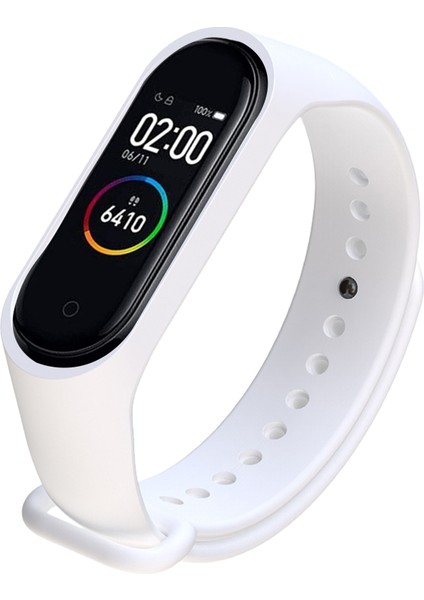 Deilmi Xiaomi Mi Band 5 6 Uyumlu Çelik Tokalı Spor Delikli Silikon Loop Kordon Kayış