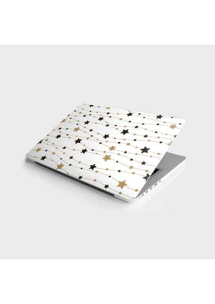 Laptop Sticker Bilgisayar Notebook Pc Kaplama Etiketi Altın Yıldızlar