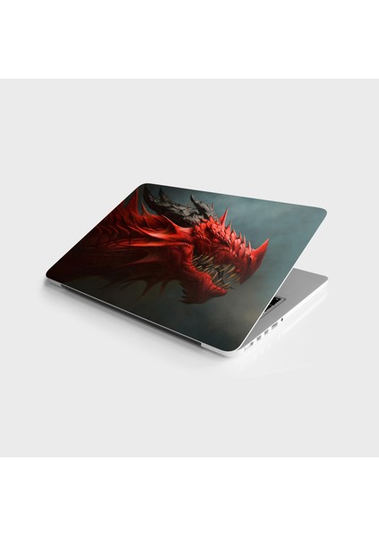 Laptop Sticker Bilgisayar Notebook Pc Kaplama Etiketi Kızıl Ejder