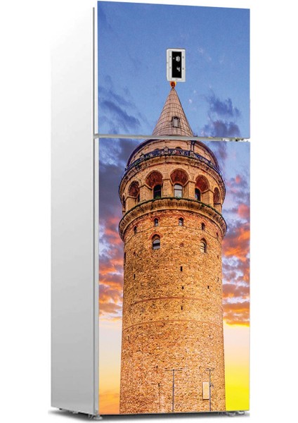 Buzdolabı Sticker Kaplama Dolap Kaplama Etiketi Galata Kulesi
