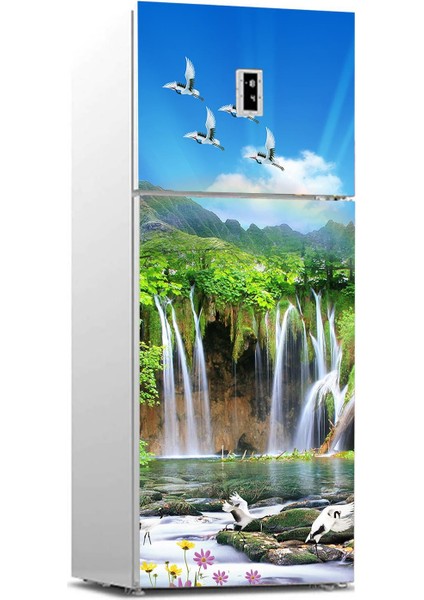 Buzdolabı Sticker Kaplama Dolap Kaplama Etiketi 3D Doğal Görünüm