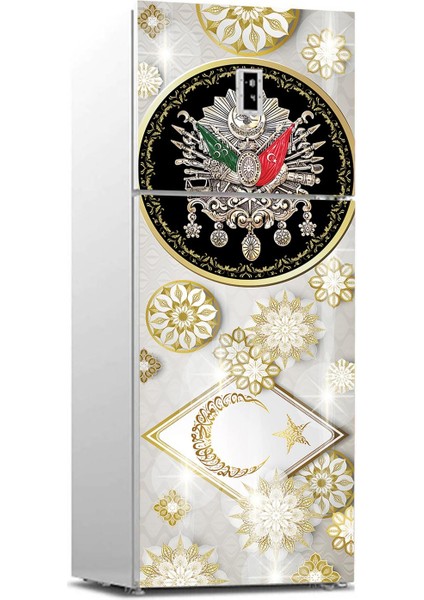 Buzdolabı Sticker Kaplama Dolap Kaplama Etiketi Osmanlı Arma