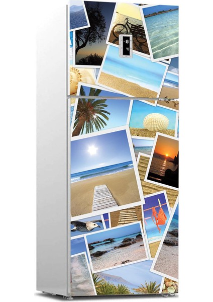 Buzdolabı Sticker Kaplama Dolap Kaplama Etiketi Tatil Kolaj
