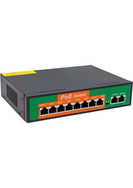 Powermaster 96W 10/100 Mbps 8+2 Port Poe Ethernet Swıtch