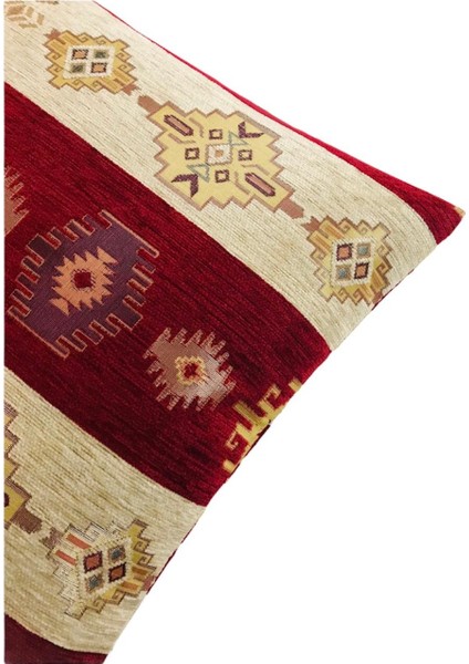Kilim Desenli Kırmızı Kırlent Kılıfı 45CM*45CM modelleri
