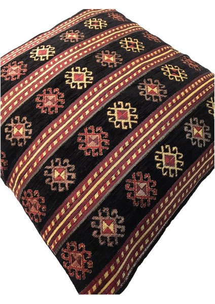 Şerit Desenli Siyah Kırlent Kılıfı 45CM*45CM