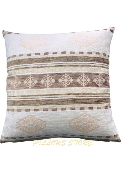 Kilim Desenli Krem Kırlent Kılıfı 45CM*45CM