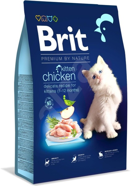 Brit Premium By Nature Kitten Tavuklu Yavru Kedi Maması 8 kg