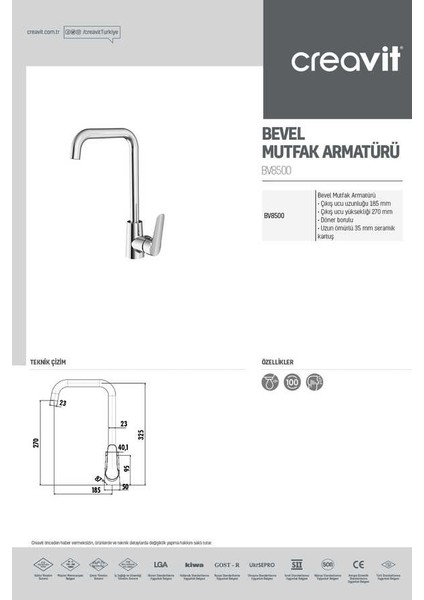 Bevel Mutfak Armatürü