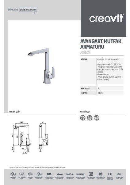 Avangart Mutfak Armatürü