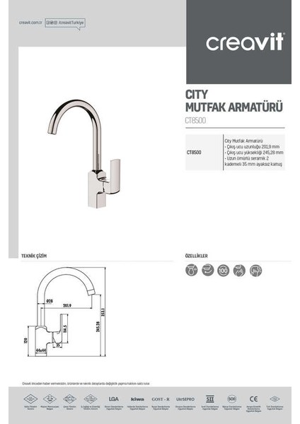 City Mutfak Armatürü