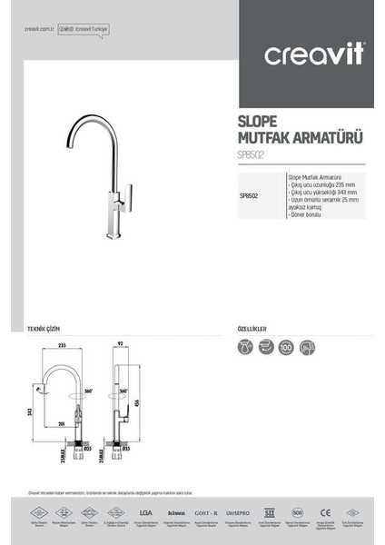 Slope Mutfak Armatürü