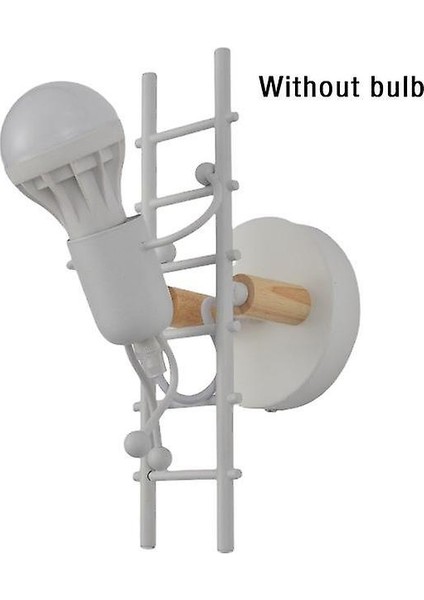 1 Iskandinav Duvar Işıkları Yaratıcı Kişilik K3ük Çocuk Tırmanış Merdiven Duvar Lambası Koridor Çocuk Odası Başucu Lamba Yatak Odası (01 Ampul Olmadan) (Yurt Dışından)