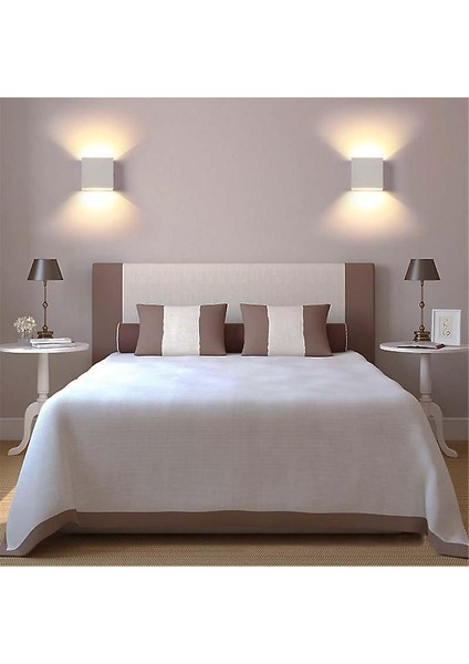 1 Adet LED Duvar Lambası 6 W Alüminyum AC85-265 V Duvara Monte Duvar Lambası (Siyah Sıcak Işık) (Yurt Dışından)