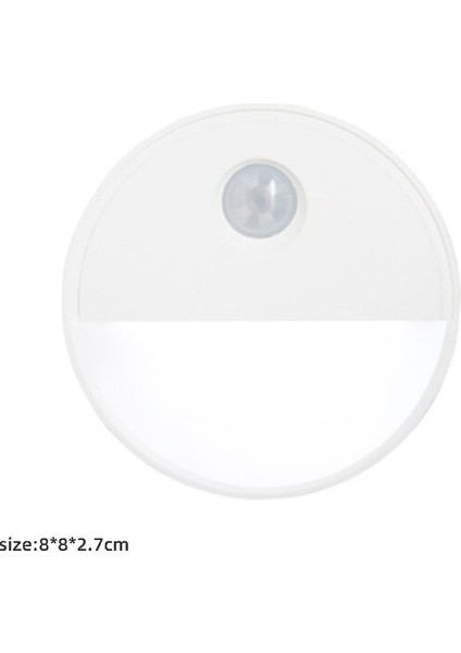 1 W Yarım Ay Şekli Yatak Odası Başucu Dolap Atmosfer Işık Tuvalet Koridor Duvar Işık Sense Gece Lambası LED Insan Vücudu Indüksiyon Işık (Beyaz Işık) (Yurt Dışından) modelleri