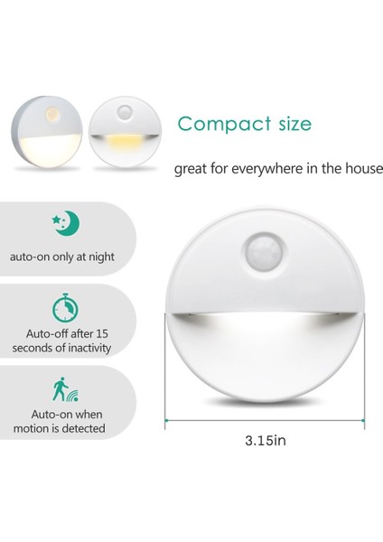 1 W Yarım Ay Şekli Yatak Odası Başucu Dolap Atmosfer Işık Tuvalet Koridor Duvar Işık Sense Gece Lambası LED Insan Vücudu Indüksiyon Işık (Beyaz Işık) (Yurt Dışından) fırsatları