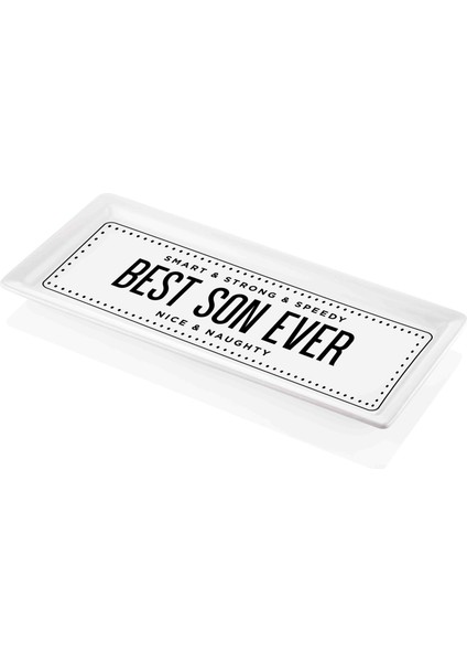 Dikdörtgen Servis Best Son Ever - 35 x 16 cm