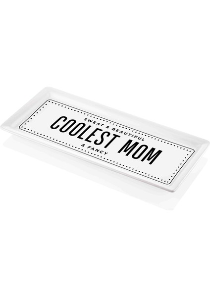 Dikdörtgen Servis Coolest Mom - 35 x 16 cm fiyatları