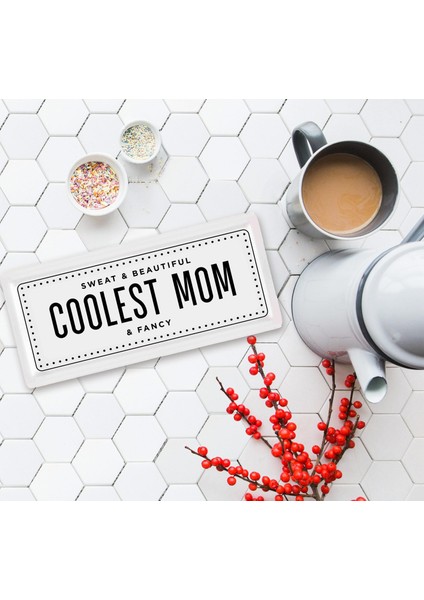 Dikdörtgen Servis Coolest Mom - 35 x 16 cm modelleri
