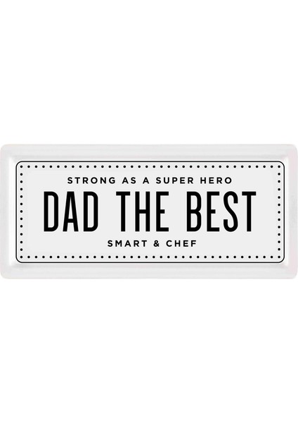Dikdörtgen Servis Dad The Best - 35 x 16 cm