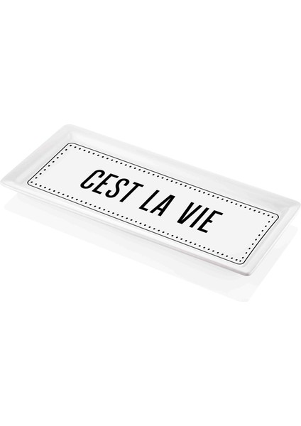 Dikdörtgen Servis Cest La Vie - 35 x 16 cm fiyatları