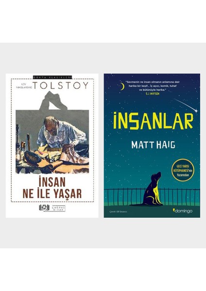 Insan Ne Ile Yaşar - Insanlar 2 Kitap Set - Tolstoy