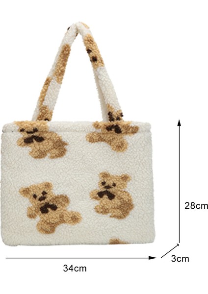 Moda Omuz Tote Taşınabilir Peluş Büyük Kapasiteli Kadın Günlük Çanta (Yurt Dışından) modelleri