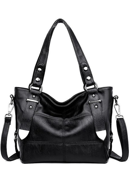 Bayanlar İçin Yüksek Kalite Moda Katı Renk Çanta (Gri) (Yurt Dışından)
