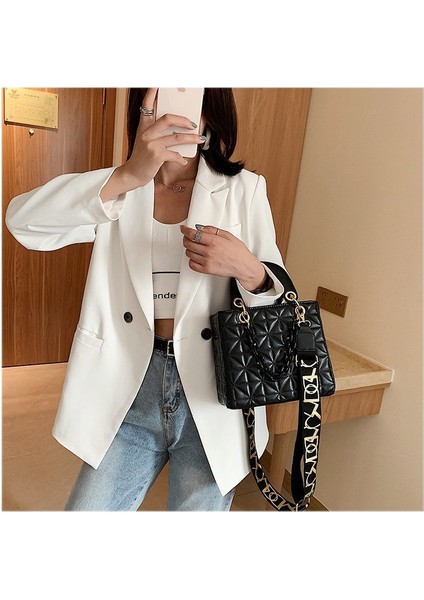 Küçük Siyah Lady Omuz Çantası Moda Çanta Çanta Messenger Çanta Bayan Çevirme Kapak Lady Messenger Çanta Bayan Omuz Çantası (20 x 16 x 9 cm.) (Yurt Dışından) fırsatları