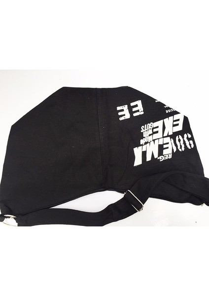 Siyah Omuz Çantası Bayanlar Düzensiz Tuval Messenger Çanta (22 x 23 x 30 cm.) (Yurt Dışından) modelleri