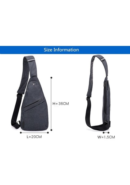 Siyah Tek Omuz Spor Çantası Su Geçirmez Seyahat Küçük Göğüs Çanta Ultra-İnce Mini Crossbody Çanta (20 x 1.5 x 36) (Yurt Dışından) fiyatları