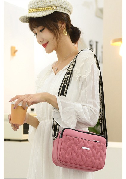 Geometrik Crossbody Çanta Kadın Moda Marka Omuz Çantası Naylon Bez Su Geçirmez El Çantası ve Çanta Bayanlar Küçük Messenger Çanta (Pembe) (Yurt Dışından) fırsatları
