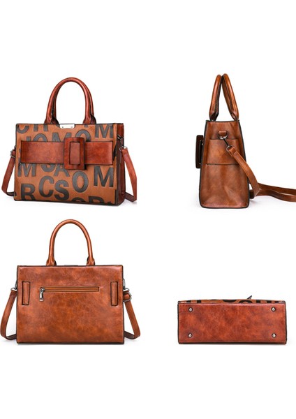 Işık Lüks Çanta Kadın Çanta Tasarımcı Mektup Kemer Omuz Çantaları Bayanlar Crossbody El Tote Çanta Kadınlar İçin (Kahverengi) (Yurt Dışından) modelleri