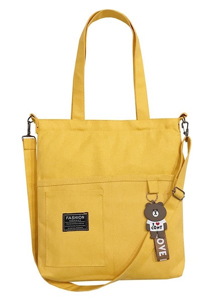 Katı Renk Kadın Çantası, Tuval Omuz Çantası, Moda Tuval Çantası, Öğrenci Büyük Kapasiteli El Messenger Çanta, (Yurt Dışından)