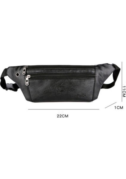Yeni 2 Stilleri Göğüs Çantası Rahat Açık Seyahat USB Şarj Portu Sling Çanta Deri Göğüs Çantası Crossbody Çanta (Siyah) (Yurt Dışından)