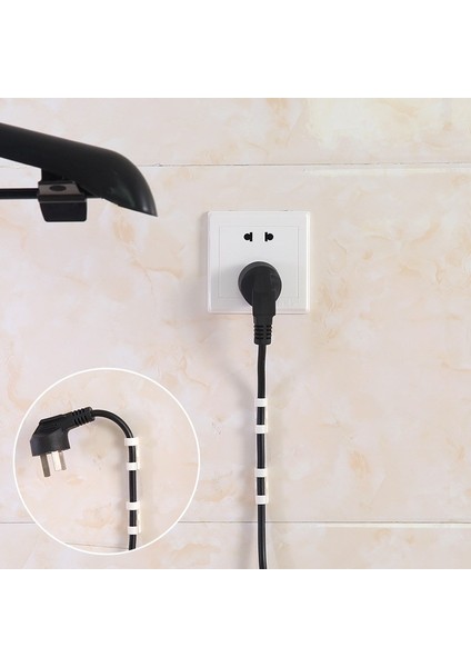 Kablo Tutucu Yapışkanlı Mini 20LI Kanal USB Şarj Veri Kablosu Tutucu Yapışkanlı Kordon Siyah