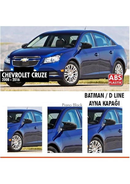 Ebal Oto Chevrolet Cruze Batman Yarasa Ayna Kapağı Piano Black / 2012-2016