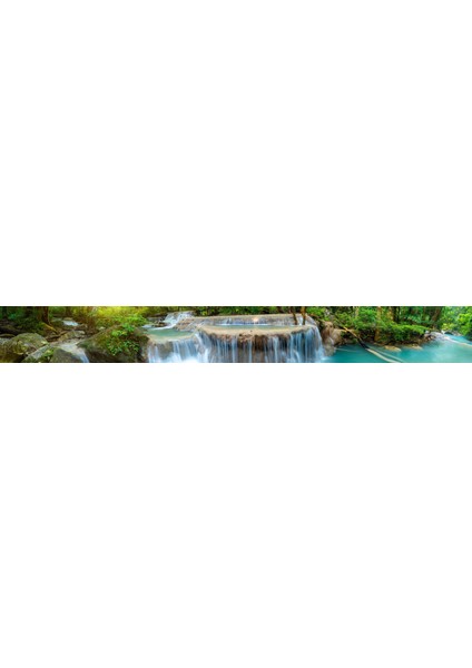 Mutfak Tezgah Arası Folyo Fayans Kaplama Folyosu Tayland Orman 60X300 cm fırsatları
