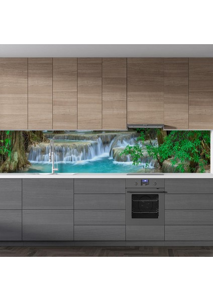 Mutfak Tezgah Arası Folyo Fayans Kaplama Folyosu Tayland Şelale 60X300 cm fiyatları