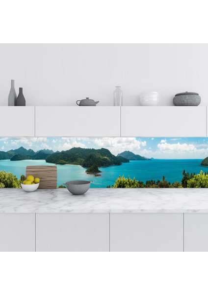 Mutfak Tezgah Arası Folyo Fayans Kaplama Folyosu Avustralya Manzara 60X300 cm