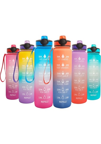 1l Gradyan Renkli Açık Hava Spor Su Isıtıcısı Sarı Blue Mor(Yurt Dışından) modelleri