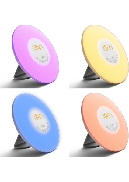 Benzersiz Renkli Yatak Odası Uyandırma Rgb LED Sunrise Simülasyon Çalar Saat Işık (Yurt Dışından)